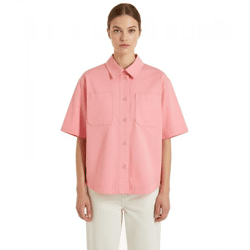 vielseitige Damen Hemd-Jacke Oversized Baggy Summer Shaket Baumwoll-Jacke 967153 Rosa