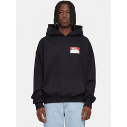 weicher Mister Tee Herren Hoodie Rippbündchen Kapuze mit Baumwolle Schwarz