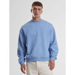 weiches Urban Classics Herren Sweatshirt Rippbündchen 330 g/m² mit Baumwolle Blau