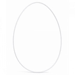 Deko-Ring Ei Metall weiß 40 x 58 cm