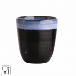 Gusta-Tasse „Retro“, schwarz/blau, 180 ml