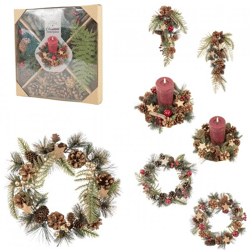 Hobby Flora DIY Weihnachtskranz 25 cm 7-fach sortiert