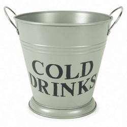 Eiskübel „Cold Drinks“, mintgrün, 27 cm