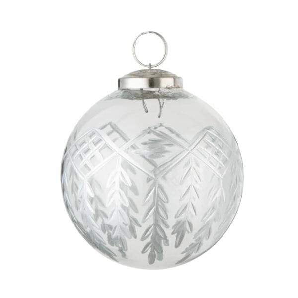 J-Line Weihnachtskugel aus Glas „Chloe“, 10 cm