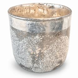 J-Line Teelichthalter „Frosty“ aus Glas, 13 cm