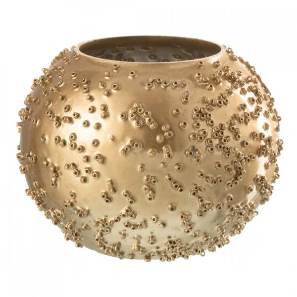 J-Line Teelichthalter „Lise“, goldfarben, 10,5 cm
