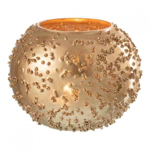 J-Line Teelichthalter „Lise“, goldfarben, 10,5 cm