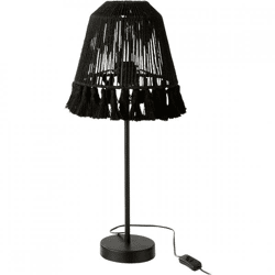 J-Line Tischleuchte Mila schwarz E27 60 cm