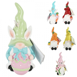 Gnome mit batteriebetriebener LED-Beleuchtung, 22 cm, 6 Stück, sortiert