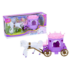 Carriage with horse - 32 x 15 cm