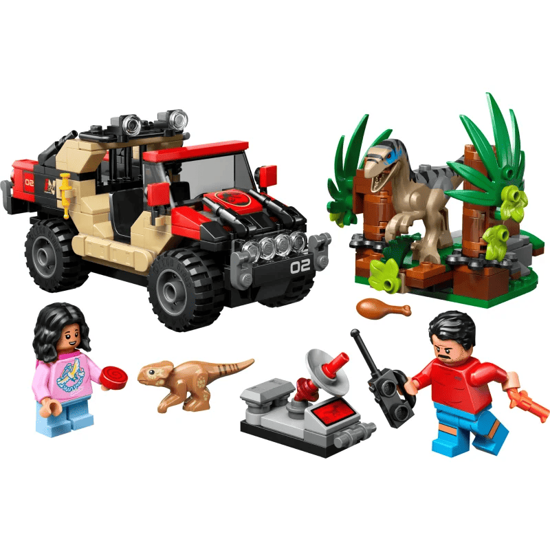 LEGO&reg; Jurassic World&trade; 76972 - Raptor: Verfolgungsjagd mit dem Gel&auml;ndewagen (285 Teile)