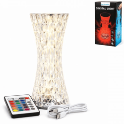 Out of the Blue Crystal LED Rechargeable Lamp, 19 cm