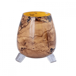 PTMD Jamillia Brown S Tea Light Holder, 15 cm