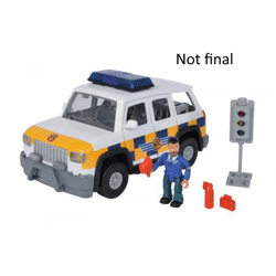 Simba 109251096 - Feuerwehrmann Sam 4x4 Polizeiauto mit Figur
