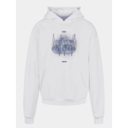 Comfortable Lost Youth Men's Oversized Hoodie, 460 g/m², Cotton Blend, White