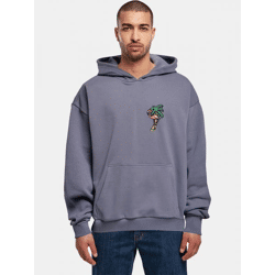 bequemer Mister Tee Herren Hoodie Rippbündchen Kapuze 460 g/m² mit Baumwolle Blau