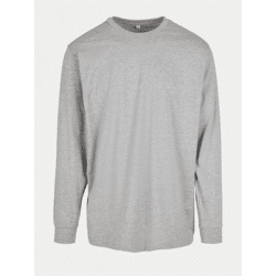 bequemes Build Your Brand Herren Sweatshirt Rippbündchen 200 g/m² mit Baumwolle Grau