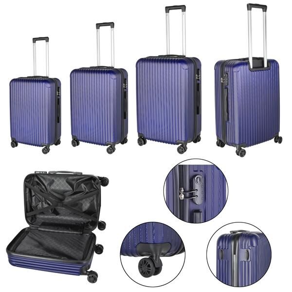 Kofferset A036 3tlg Blau