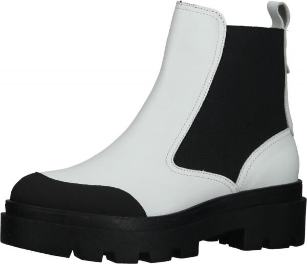 Komfortable FLY London Stiefelette Schlupfschuhe f&uuml;r Damen P144879 001 Wei&szlig;