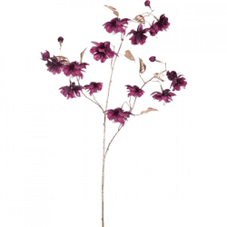 Kunstzweig in Fuchsia-Lila/Gold, 120 cm
