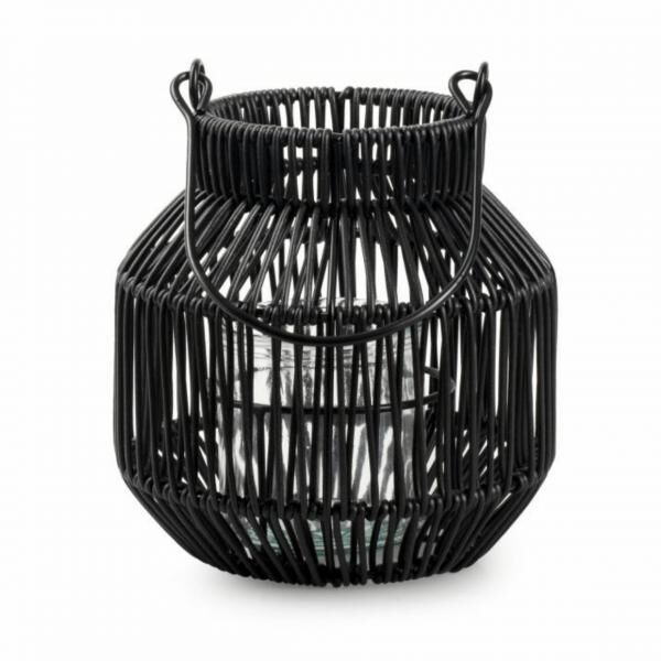 Laterne Maren Metall schwarz 18,5 cm