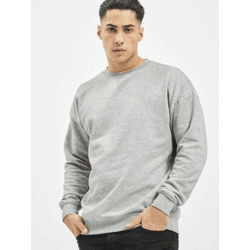 modernes URBAN CLASSICS Herren Sweatshirt Rippstrick Fleece 300 g/m² mit Baumwolle Grau