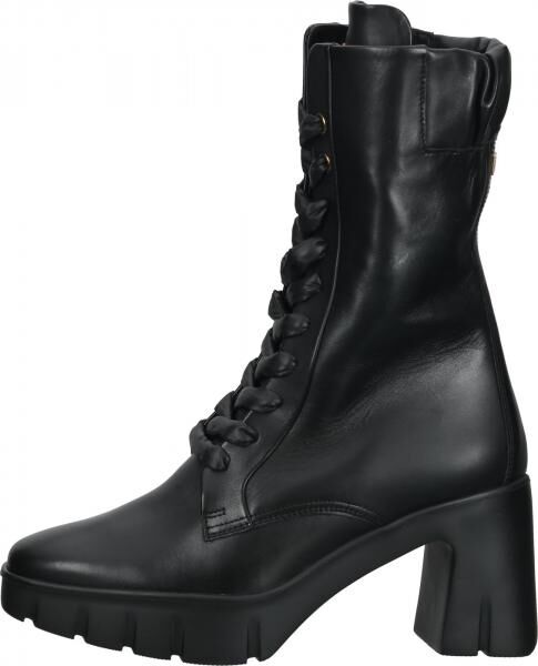 Modische h&ouml;gl Stiefelette Schn&uuml;rschuhe f&uuml;r Damen 4-105533 0100 Schwarz