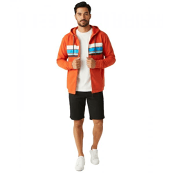 nachhaltige REGATTA Shorebay Herren Sweat-Jacke mit Kapuze Baumwoll-Jacke Sweatshirt-Jacke RMA564-33L Orange