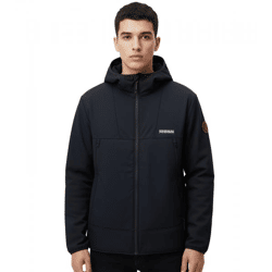 NAPAPIJRI A-Biois atmungsaktive Softshell-Jacke Herren Übergangs-Jacke mit Kapuze NP0A88TN1761 Dunkel-Blau