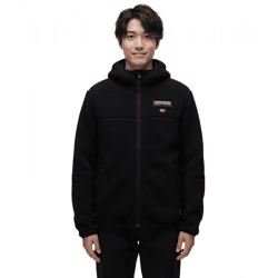 NAPAPIJRI T-Tynik FZH Herren Fleece-Jacke nachhaltige Sweat-Jacke mit seitlichen Eingriffstaschen Fleecejacke NP0A4IA80411 Schwarz