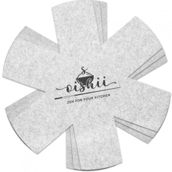 Oishii Topflappen aus Filz, grau, 38 cm, 3 Stück