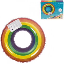 Out of the Blue – aufblasbarer Schwimmring „Regenbogen“, 90 cm