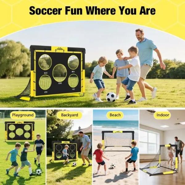 SoccerShot 2-in-1 Kids Football Goal with targets | Sports Equipment | Kids Games