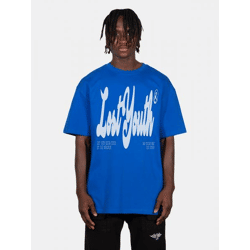 Sporty Lost Youth Men's Oversized T-Shirt, 240 g/m², Cotton, Blue