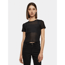 sportliches Urban Classics Damen T-Shirt Stretch Slim Fit 117 g/m² Schwarz
