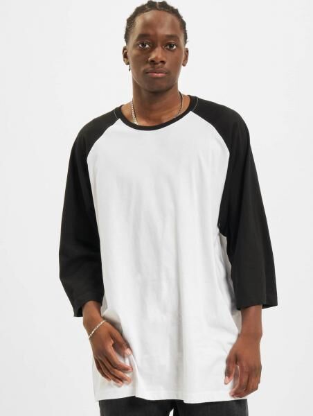 sportliches Urban Classics Herren T-Shirt 200 g/m&sup2; mit Baumwolle Wei&szlig;/Schwarz