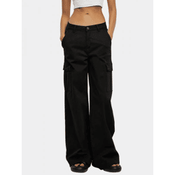 stylische URBAN CLASSICS Damen Jeans Stretch Reißverschluss Taschen mit Baumwolle Schwarz