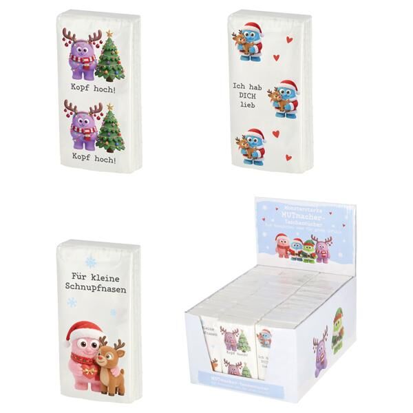 Taschent&uuml;cher Mutmacher, XMAS, 3/s, 10er-Pack