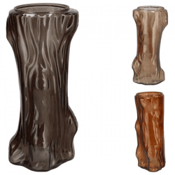 Vaas Tree donkerbruin 29 cm 3 assorti