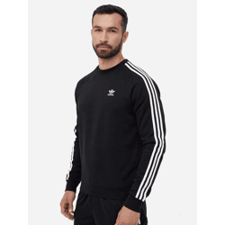 Vielseitige adidas 3-Stripes Crew Herren Pullover mit Rundhalsausschnitt Sweatshirt IM2087-00007 Schwarz