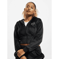 weicher Rocawear Damen Hoodie Kordelzug Taschen Schwarz