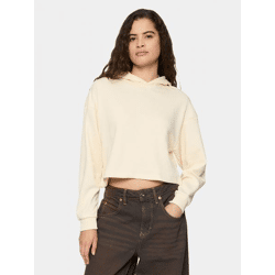 weicher Urban Classics Damen Hoodie Rippbündchen Kapuze 280 g/m² Ecru-Weiß