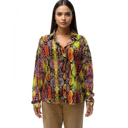 Aniston CASUAL Damen Sommer-Bluse mit stylischen Design Langarm-Shirt 78337452 Bunt