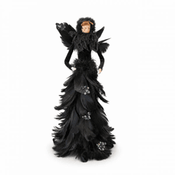Beeld Feather Angel zwart 33 cm