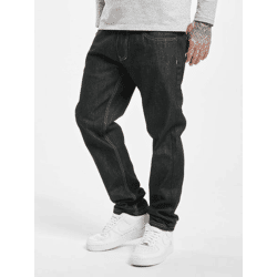 bequeme Ecko Unltd. Herren Jeans Straight Fit Reißverschluss Taschen mit Baumwolle Schwarz