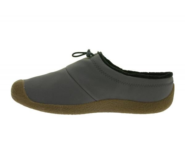 Bequeme KEEN Howser 3 Slide Herren Barfu&szlig;schuhe Atmungsaktive Freizeit-Schuhe aus recyceltem Kunststoffstrick Slipper 1031048 Grau