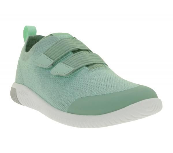 Bequeme KEEN Knx Knit DS Kinder Barfu&szlig;schuhe mit Eco Anti-Odor-Technologie Freizeit-Schuhe 1030072 Gr&uuml;n