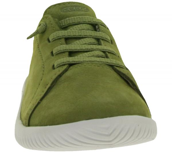 Bequeme KEEN Knx Lace Fig/Star Kinder Barfu&szlig;schuhe mit Eco Anti-Odor-Technologie Echtleder-Schuhe Freizeit-Schuhe 1030119 Oliv-Gr&uuml;n