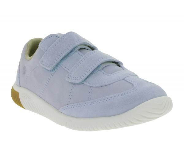 Bequeme KEEN Knx T-Toe DS Kinder & Damen Barfu&szlig;schuhe mit Eco Anti-Odor-Technologie Echtleder-Schuhe Freizeit-Schuhe 1030823 Hell-Blau