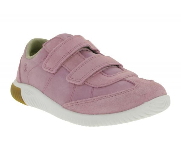 Bequeme KEEN Knx T-Toe DS Kinder Barfu&szlig;schuhe mit Eco Anti-Odor-Technologie Echtleder-Schuhe Freizeit-Schuhe 1031268 Rosa